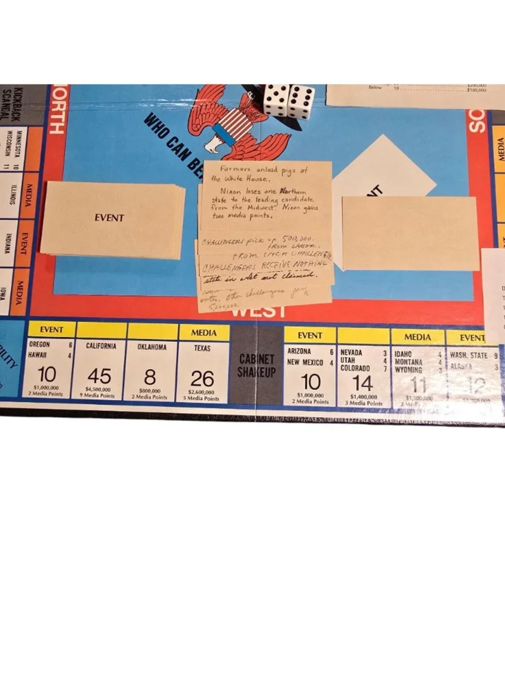 Who Can Beat Nixon? 1971 Vintage Political Strategy Board Game By Harrison-Blain